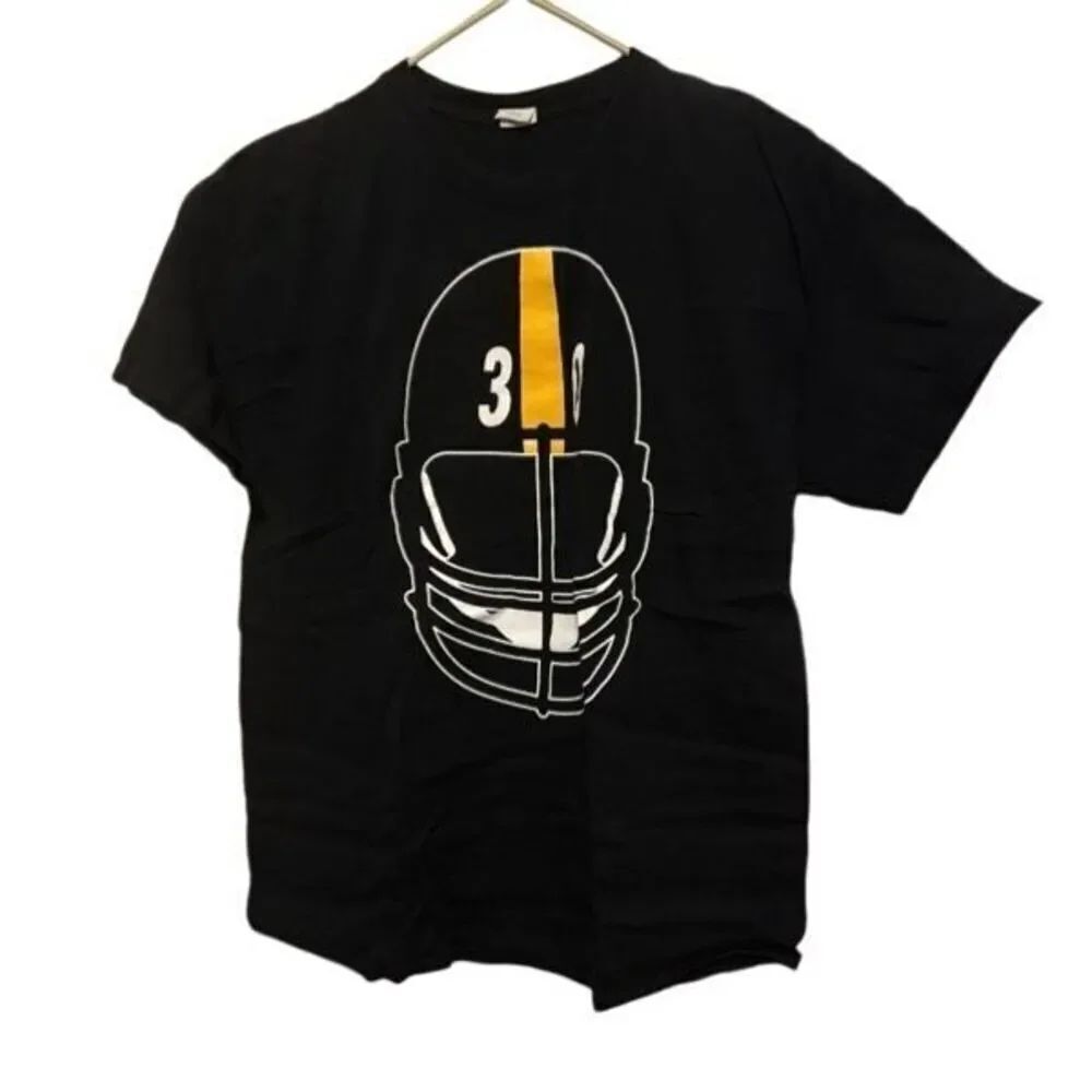 Pittsburgh Steelers #30 Football Helmet Size Large T-Shirt